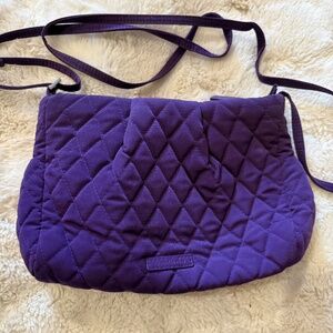 Vera Bradley quilted adjustable crossbody bag, purple